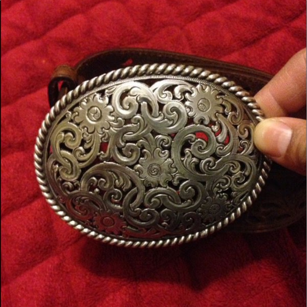 Tony Lama belt with buckle like new